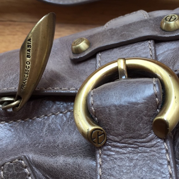 Francesco Biasia «Landau» Taupe italian leather - Picture 3 of 8